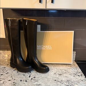 Michael Kors Black Leather Boots